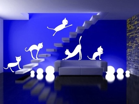naklejki na ścianę z kotami