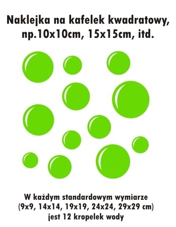 Naklejki na kafelki do łazienki kropelki wody