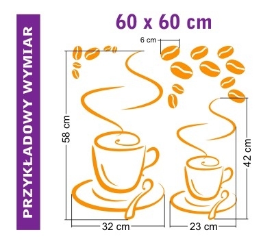 Naklejki ścienne kawa z filiżanką i ziarka