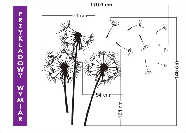 Szablon do malowania na ścianę o wymiarze 170x146 cm