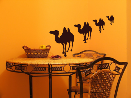 Szablony na ścianie do malowania wielbłądy