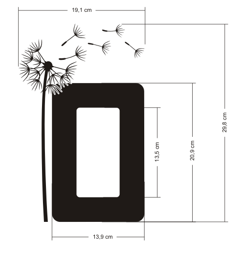 Naklejka pod włącznik pionowy Dmuchawiec M25