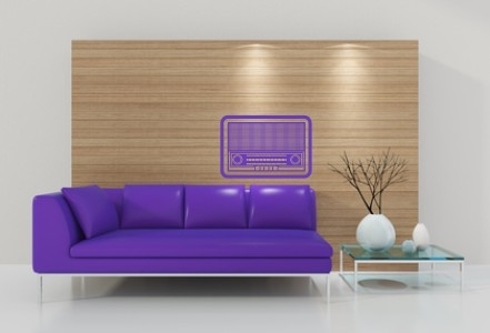 Naklejka ścienna stare radio