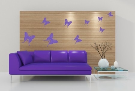 Motylki na ścianach - naklejki samoprzylepne