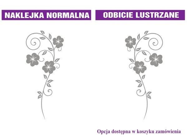 Naklejki ozdoby na lustro do szafy i łazienki