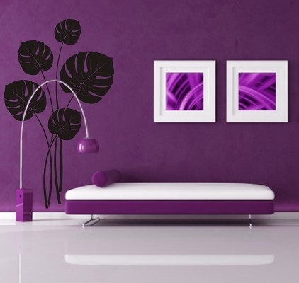 Naklejka liście monstery na ścianę