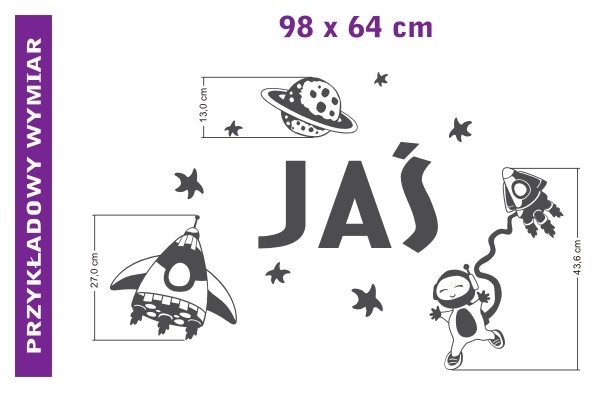 naklejki na ścianie z imieniem chłopca