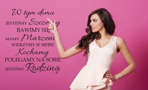 Naklejka ścienna z fajnym tekstem do pokoju