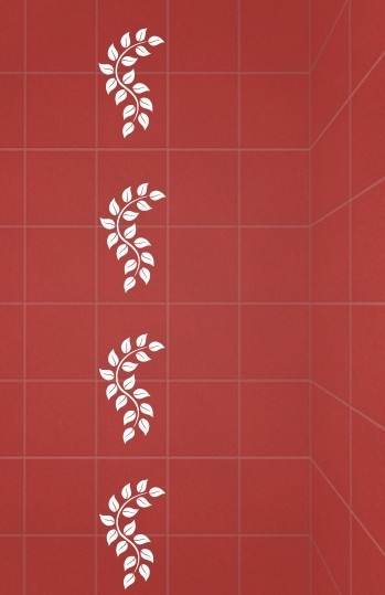 naklejki na płytki do kuchni i łazienki z listkami