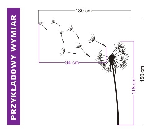 Welurowa naklejka dekoracyjna na ścianę latawiec z lotkami