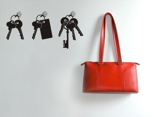 Naklejki na ścianę do przedpokoju klucze