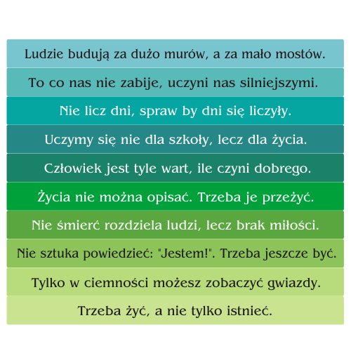 Naklejki do szkoły na schody powiedzenia 