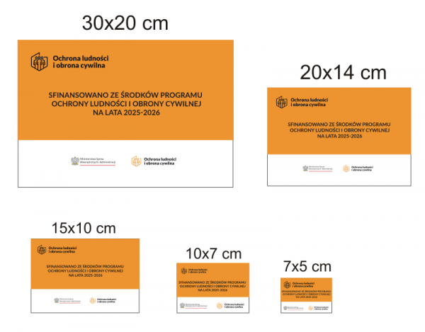 Naklejki informacyjne sfinansowano z programu 
