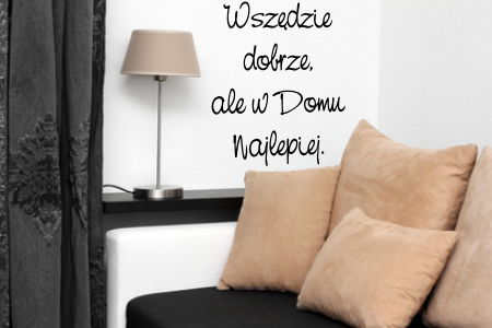 Naklejki z tekstem do pokoju na ścianie