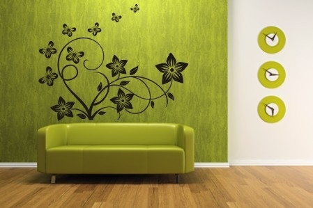 Naklejki na ścianę kwiaty do pokoju dziennego