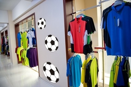 Naklejka ścienna Piłka nożna czarno-biała M25