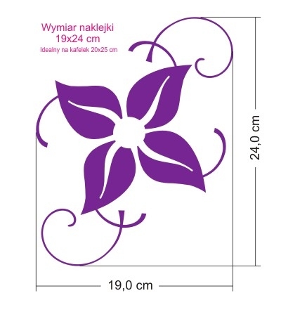 Naklejki na płytki i kafelki z kwiatkiem