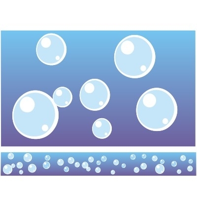 Naklejka pasek ozdobny na ścianę z bąbelkami