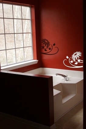 Naklejka ozdobna na kafelki do kuchni i łazienki kwiatek