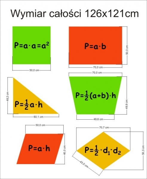 Naklejka równoległobok, naklejka prostokąt, naklejki do szkoły
