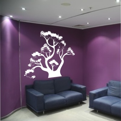Duża naklejka drzewo bonsai na ścianie