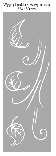 Naklejka z listkami na szybę do kuchni