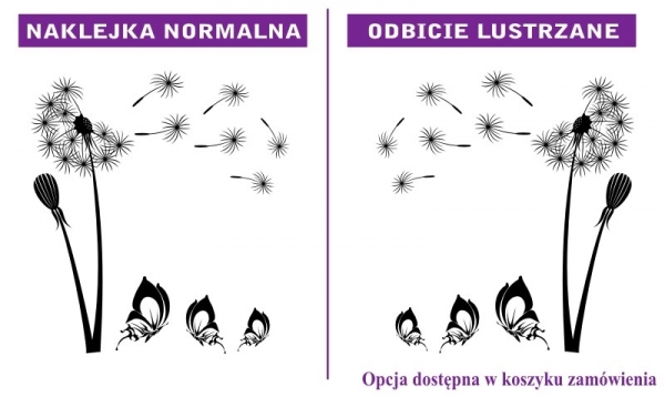 Odbicie lustrzane naklejki dmuchawca