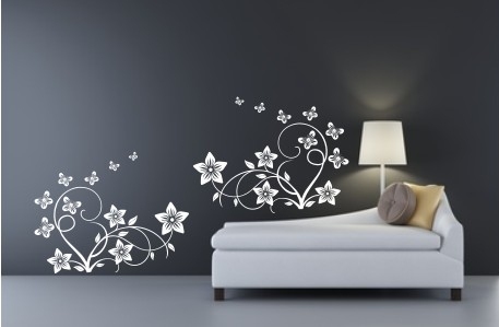 Naklejka motyw kwiatowy ścienny