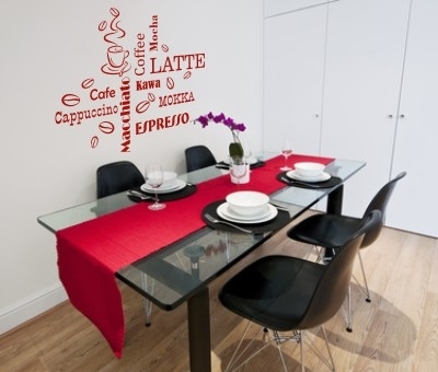Napisy na ścianę do jadalni espresso cafe latte