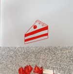 Szablony dekoracyjne na ścianę do cukierni i kawiarni ciasto i torty