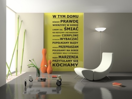 Naklejki ścienne z tekstem w tym domu mamy marzenia