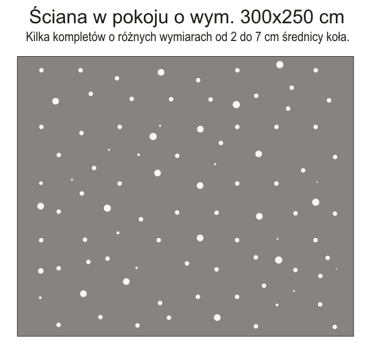 Naklejki ścienne welurowe kropki