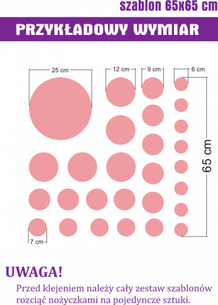 Szablony do malowania pokoju dziecięcego grochy i kółka