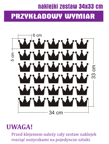 Naklejki ścienne dziecięce Korony