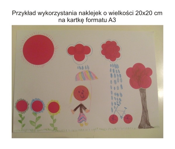 Kropki - naklejki samoprzylepne dla dzieci