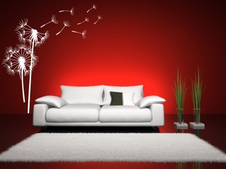 Naklejka z dwoma dmuchawcami i lotkami na ścianę