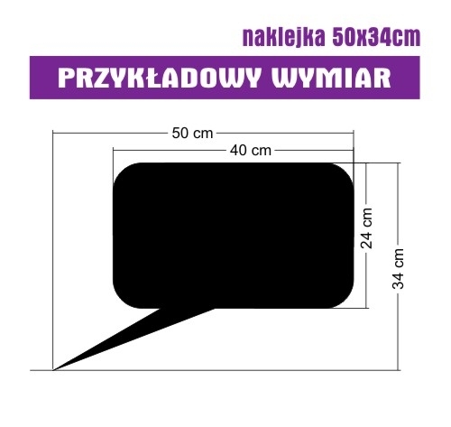 Naklejka czarna do pisania kredą chmurka