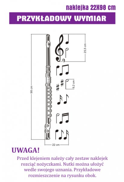 Naklejka na ścianę Flet poprzeczny M35