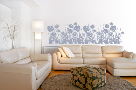 Szablony malarskie kwiaty do pokoju 