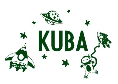 Naklejka welurowa na ścianę z Imieniem W1