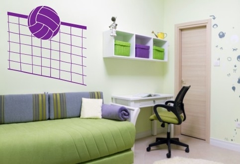 Naklejki na ścianę w pokoju dziecka piłka siatkowa