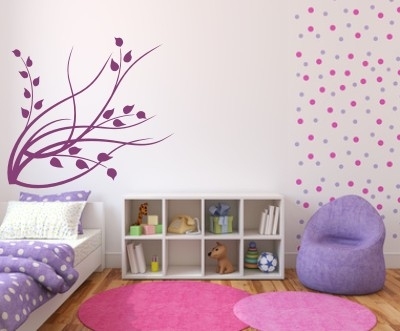 Naklejki z folii welurowej do pokoju młodzieżowego na ścianę