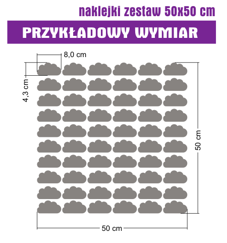 Welurowe naklejki dla dzieci Chmuki W5