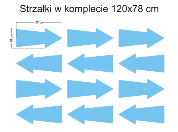 Naklejki podłogowe strzałki do biura, firmy