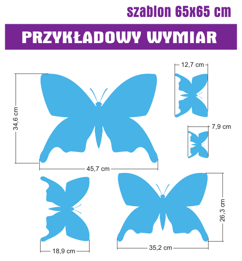 Szablon do dekoracji ścian z motylem