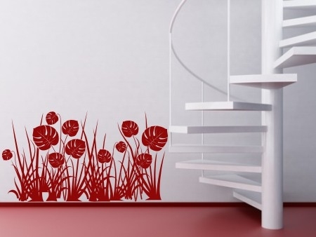 Kwiaty na ścianie naklejki ścienne