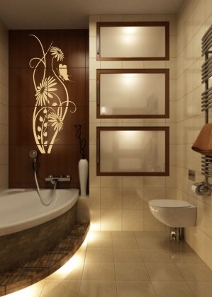 Kwiat samoprzylepny na ścianę w pokoju