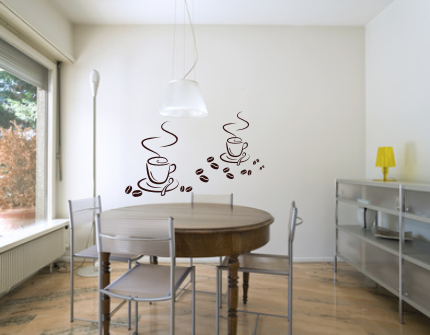 Naklejki na ścianę kawa