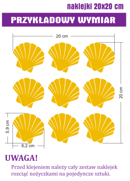 Naklejka na glazurę do łazienki muszla