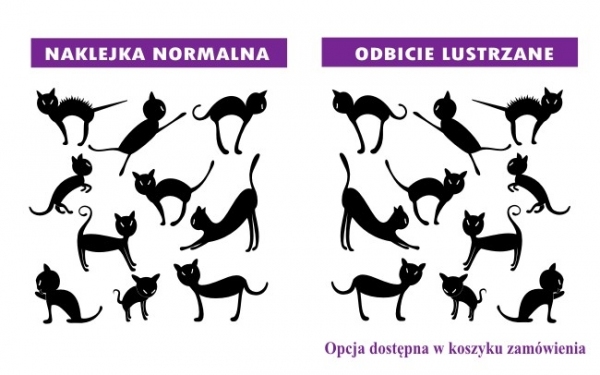 Naklejki na ścianie w pokoju koty w weluru